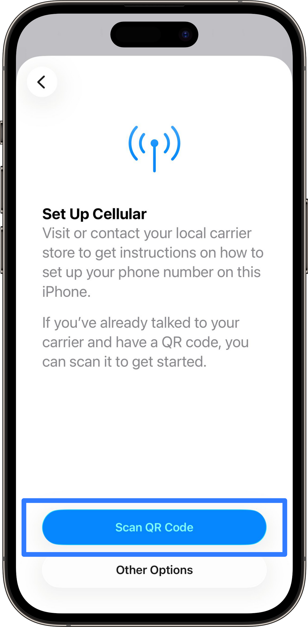 Open the QR Scanner