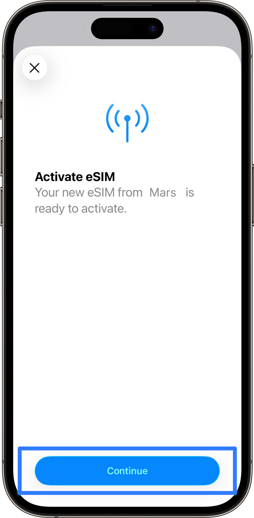Continue Setup